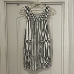 Striped Overall Dress